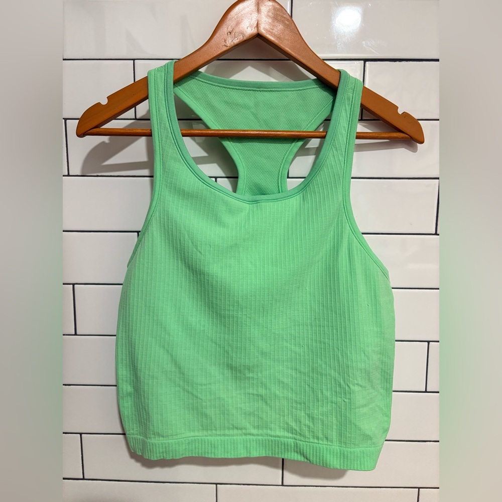 lululemon athletica Neon Green Ribbed Racerback Tank - Picture 6 of 9